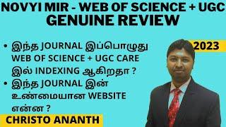 Christo Ananth - Novyi Mir - Monthly Journal of Fiction and Social Thought - Scopus Review -Tamil