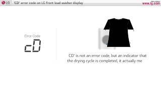 [LG Front Load Washer] - CD error code appears on display