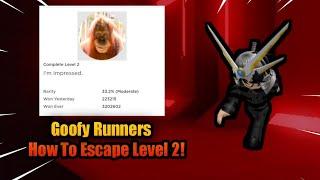 How To Get The "Complete Level 2" Badge In Goofy Runners | Roblox