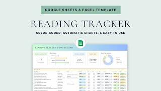 Reading Tracker | Google Sheets & Excel Template | Book Tracker | Reading Log | Book Log