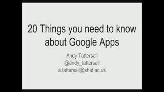 20 Tips to get more from Google Apps in Education tools