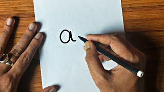 How to Draw Butterfly using Small "a" | Drawing Butterfly with Alphabet