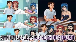 Summertime Saga 0.19 Eve Storyline Complete Walkthrough | Eve,Grace & Odette Pregnant