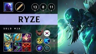 Ryze Mid vs Diana - KR Grandmaster Patch 25.07