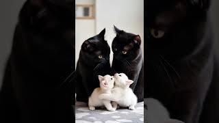 A Mix & Match Family!  Four cats and their adorable color combo!