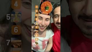 Yemek Sıralama #shorts #ranking  #tiktok #food #eğlence #viralvideo #couple  #challenge