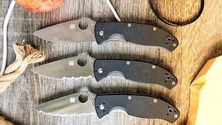 ТЕСТИРУЕМ 3 ТИПА ЗАТОЧКИ(серрейтор, плейн, полу-серрейтор)!?  SPYDERCO TENACIOUS