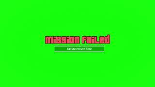 GTA 5 Mission Failed Green Screen (HD)