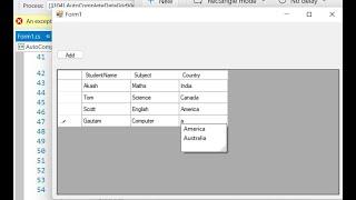 Auto complete in DataGridView TextBox Cell in C# (Code)