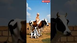 You Don’t Believe Your Eyes — Baby Became a Cow!  #shorts