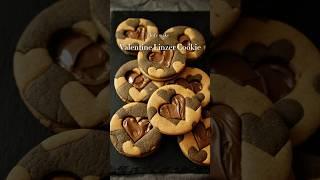 Valentine Linzer Cookie️ #recipe #chocolatecookies #cookies #food #valentinesday #linzer