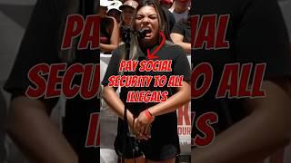 Charlie Kirk destroys her argument that all illegals get social security #debate #charliekirk
