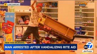 Man goes on vandalism rampage inside L.A. Rite Aid