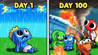 100 DAYS of DISASTERS with RAINBOW FRIENDS! (Minecraft)