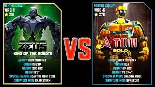 REAL STEEL WRB ZEUS (CHAMPION) (216) VS ATOM Gold (278) New Robots UPDATE (Живая сталь)