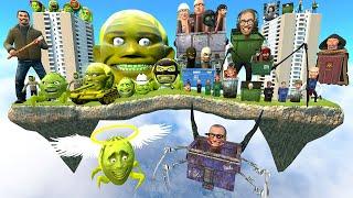 ️ SKY CONSTRUCT LIN GANG MELON FAMILY vs SKIBIDI DUMPSTERS SPARTAN KICKING Garry's Mod