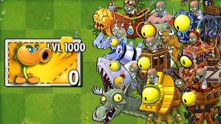 All PEA Plants LEVEL 1000 vs All Final Boss - Plants vs Zombies 2 Mod