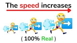 The speed increases every second