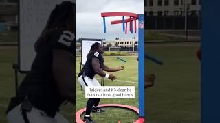 Ashton Jeanty has no hands! #shorts #nfl #raiders #packers
