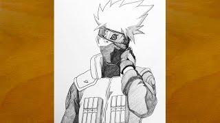 How to Draw Kakashi Hatake Step-by-Step || Easy Anime Drawing