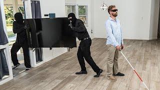 Robbers Secretly Taking Everything in Blind Guy's House Prank!