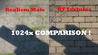 Realism Mats VS Hodilton's RT textures | 1024x | Cinematic Comparison |