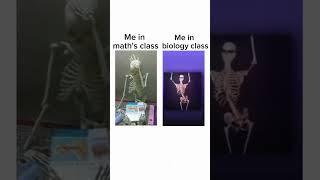 Me in math's class vs me in biology class#biologyclass#relatable#shorts#