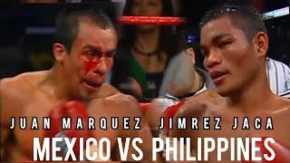 Marquez in trouble!! against Jimrex jaca in interim featherweight championship #boxing #marquez