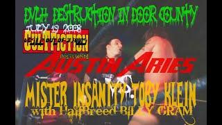 CULT FICTION - AUSTIN ARIES vs TOBY KLEIN (w/ HalfBreed BILLY GRAM) 2 of 3 Falls DVLH DEST in DOOR