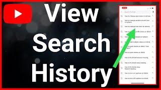 How To See YouTube Search History