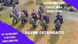 Byzantines Fast Castle Build Order Guide - Gulping Cataphracts - S9 AoE4