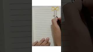 Border design of diary page #satisfying #easy #shorts #viralshort#creative