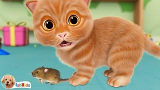 Cat Song | The Little Kitten Song | Nursery Rhymes & Kids Songs | IshKids Baby Songs