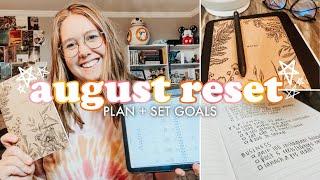 AUGUST 2021 PLAN WITH ME | august 2021 monthly reset: plan with me & set goals with me