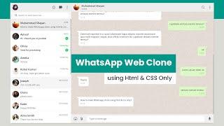 Whatsapp Chat Design in Html and CSS | How to Make ChatBox Like Whatsapp Web