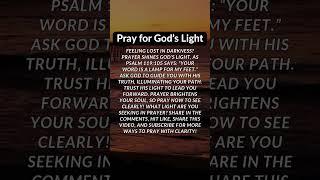 Pray for God’s Light