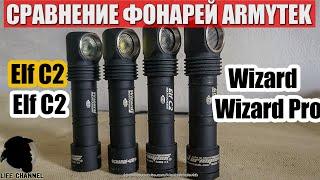 Полное Сравнение фонарей Armytek ELF и Wizard