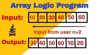 Java Program to left rotate the elements of an array