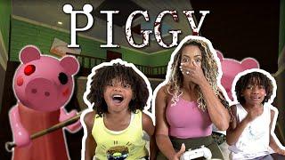 Elli Loses Her Mind! HUGE PIGGY ROBLOX FAIL- Mommy Regrets Playing