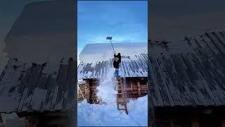 House roof snow removal process