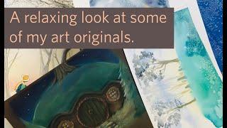 Relaxing flip through of my box of art originals