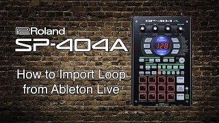 Roland SP-404A - How to Import Loop from Ableton Live