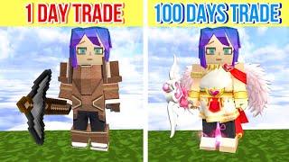 "100 DAYS Trading" In Skyblock Using Noob Account! Blockman Go