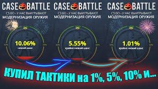 КЕЙС БАТЛ КУПИЛ ТАКТИКИ 100% ОКУПА на 1% | 5% | 10% в АПГРЕЙДЕ! CASE-BATTLE НОВЫЙ АЛГОРИТМ ОКУПА!