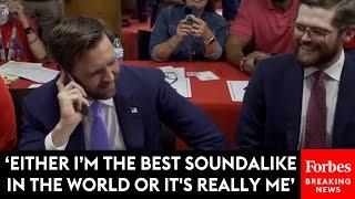 MUST WATCH: JD Vance Makes Phone Calls To Voter Who Doesn't Believe It's Him