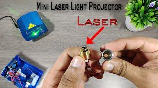 Mini Laser Light Projector, Stage Lighting, Sound Activated, For Party, Full Review And TEARDOWN !!!