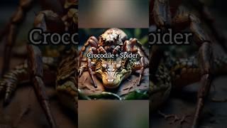 Incredible: Fusion of animals| Spider + Crocodile  #shorts #animals #hybridanimals