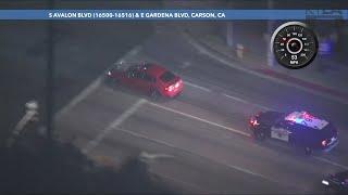 CHP officers pursue high-speed suspect through L.A. and Orange counties