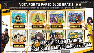 NUEVO EVENTO ELIGE tu PARED FAVORITA GRATIS del 8 ANIVERSARIO en FF LATAM  *regalo oculto*