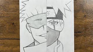 How to draw gojo vs Kakashi  using just a pencil ️ | step-by-step anime drawing for beginners